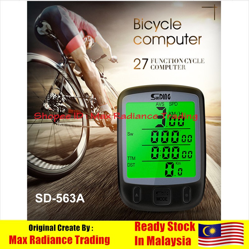 (No Include Battery) Waterproof Cycle Bicycle Bike LED Computer