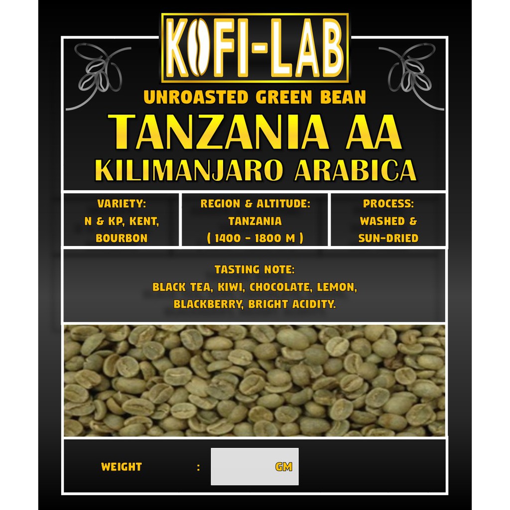 UNROASTED GREEN RAW ARABICA COFFEE BEAN Mexico Brazil Colombia