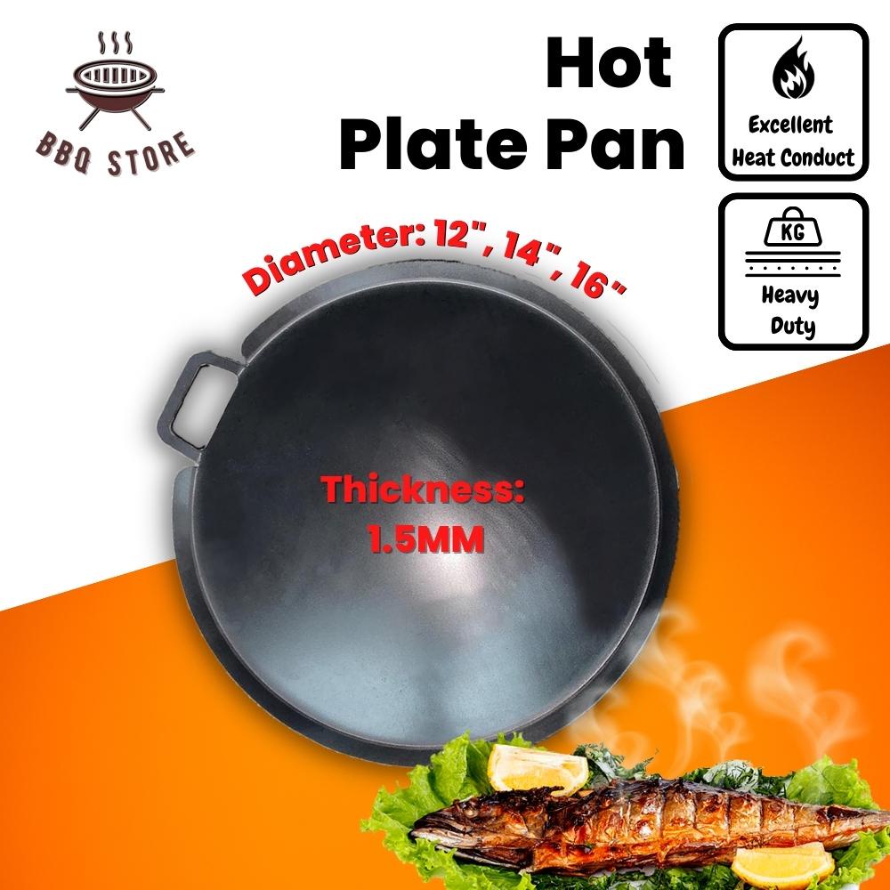 [Different Size] BBQ Store Round Hot Plate Pan/Grill Plate Kuali Leper