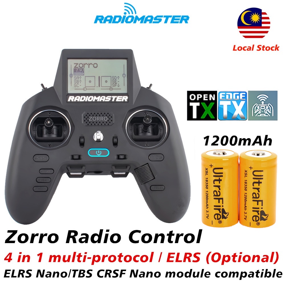 RadioMaster Zorro 2.4GHz 16CH Hall Sensor Gimbals Radio JP4IN1 Multi