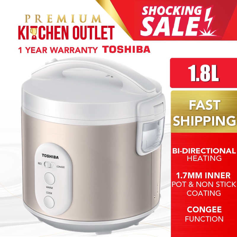 Toshiba 1.8L Jar Rice Cooker w Congee Function RC18JS1NMY Midea 2.2L