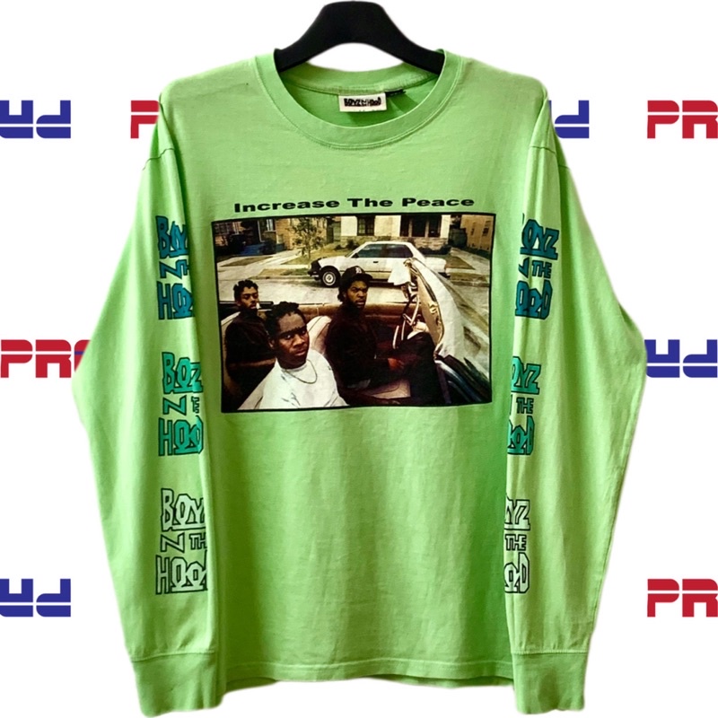 Boyz N The Hood Neon Green Rapper Tee Shopee Malaysia