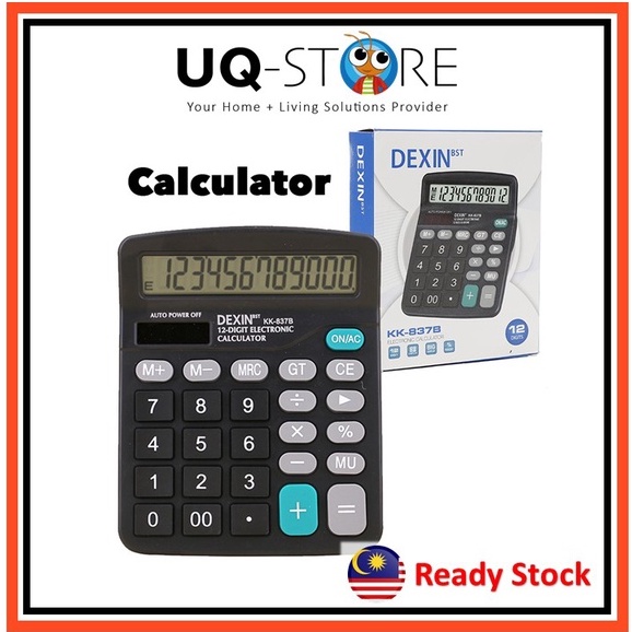UQ 📋 DEXIN Calculator 12digit Dual Power Large Screen Electronic