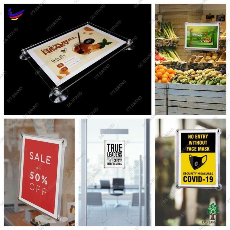 Document Glass Sandwich Holder / Paper Poster Sandwich Glass Holder