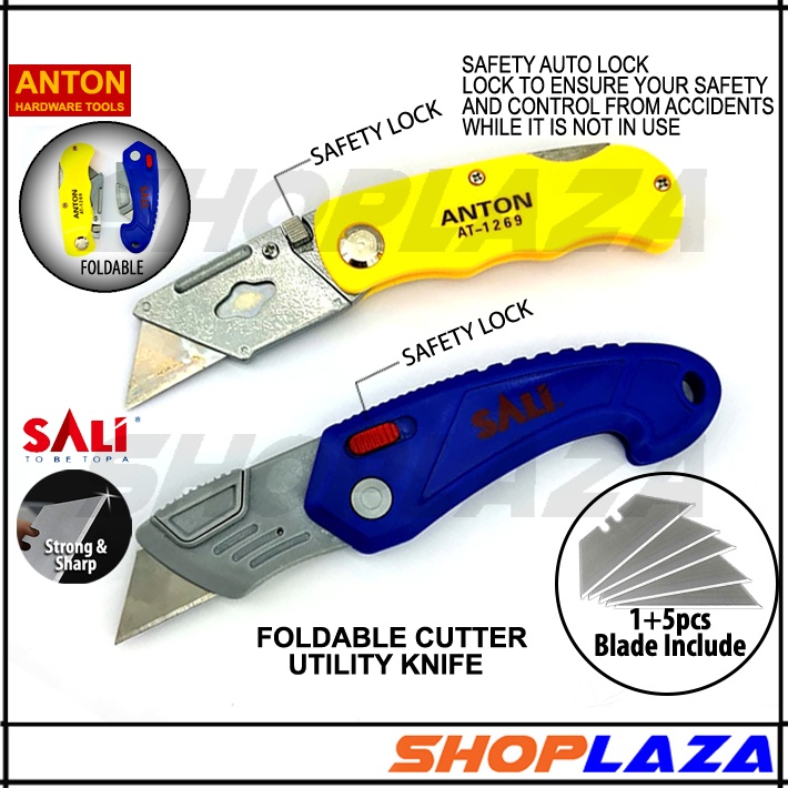 RETRACTABLE UTILITY KNIFE CUTTER CARTON BOX CUTTER CARPET CUTTER ART CUTTER UTILITY Shopee