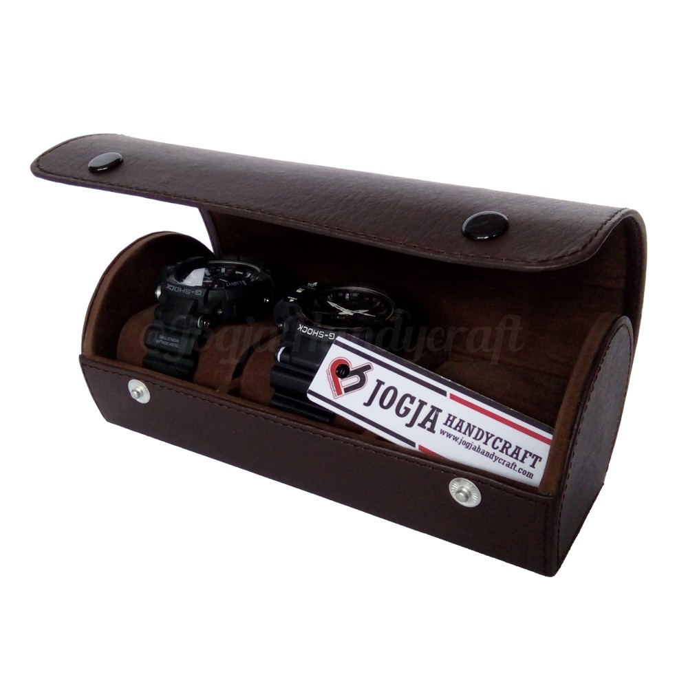 Traveler Watch Case Tube/Full Brown 3pack Sport Watch Case Shopee