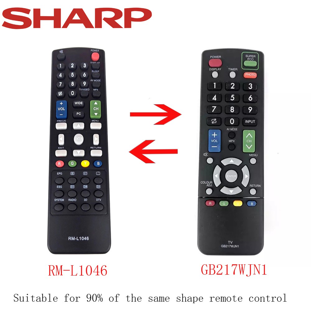 SHARP GB217WJN1 RML1046 remote control TV/LED/LCD Remote Control