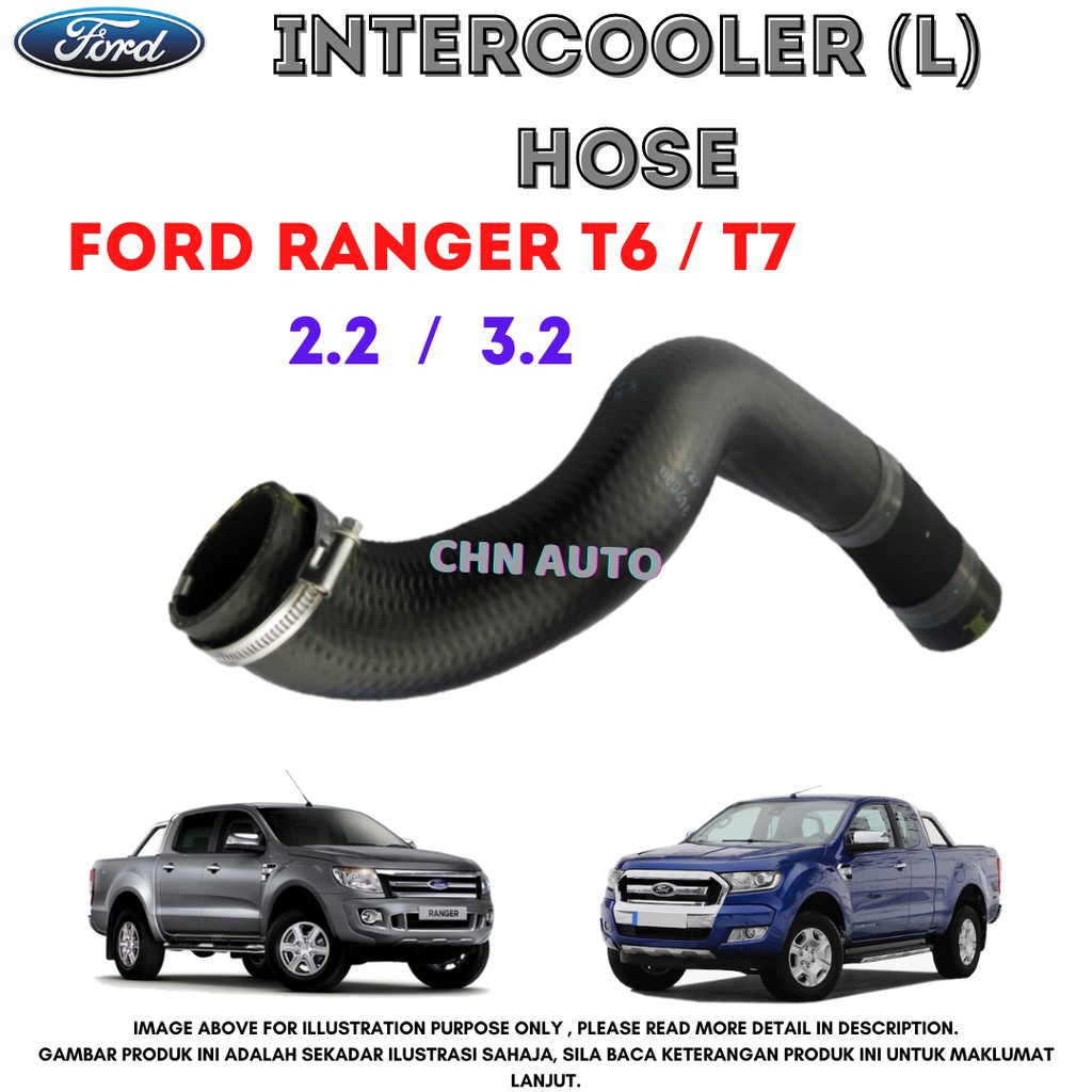 FORD RANGER T6 / T7 ( 2.2cc , 3.2cc ) GENUINE INTERCOOLER HOSE (L) BIG