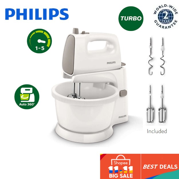 Philips Stand Mixer / Cake Mixer HR1559 [250W] [2.0L] [Autodriven Bowl