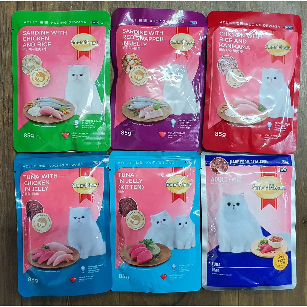 Smart heart cat wet food pouch 85g /SmartHeart Shopee Malaysia