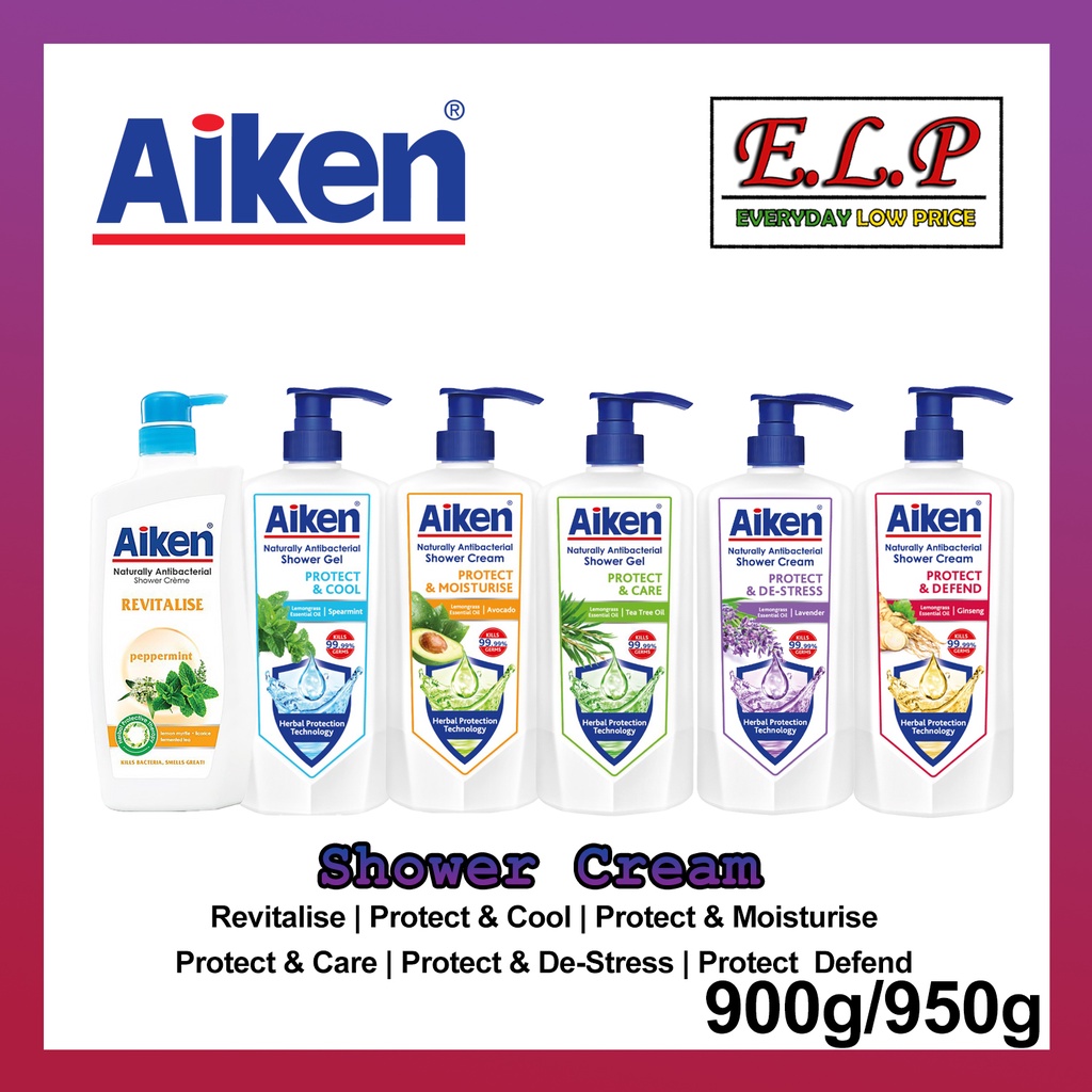 Aiken Antibacterial Shower Cream Extra Protection 900g Shopee Malaysia
