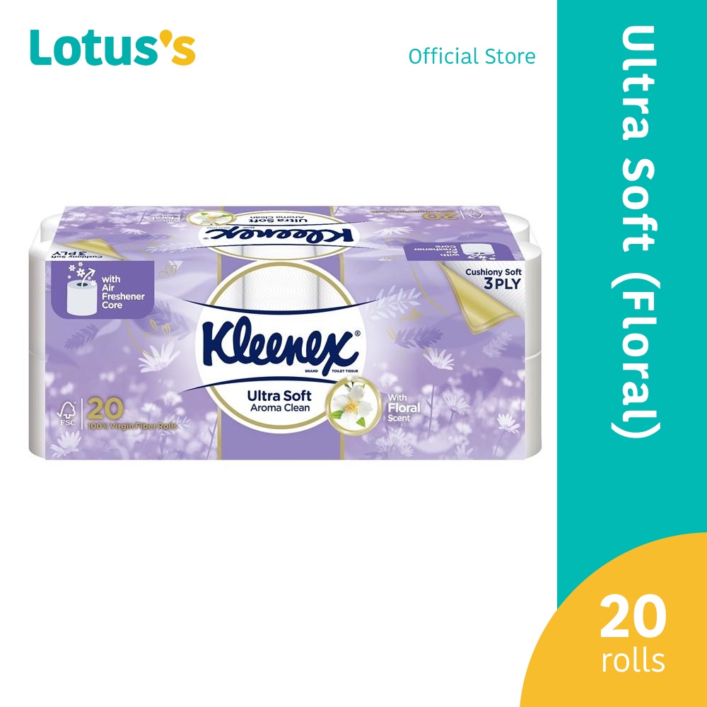 Kleenex Ultra Soft Scented Toilet Tissue 20 Rolls Shopee Malaysia