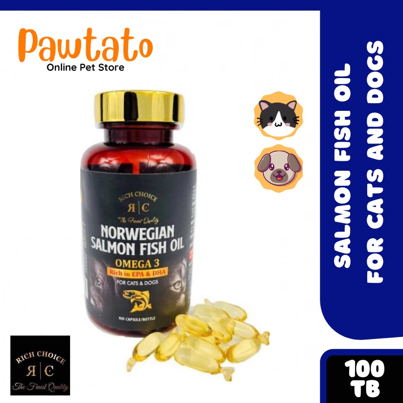Rich Choice Norwegian Salmon Oil Fish Oil for Cat & Dog 100 Capsules