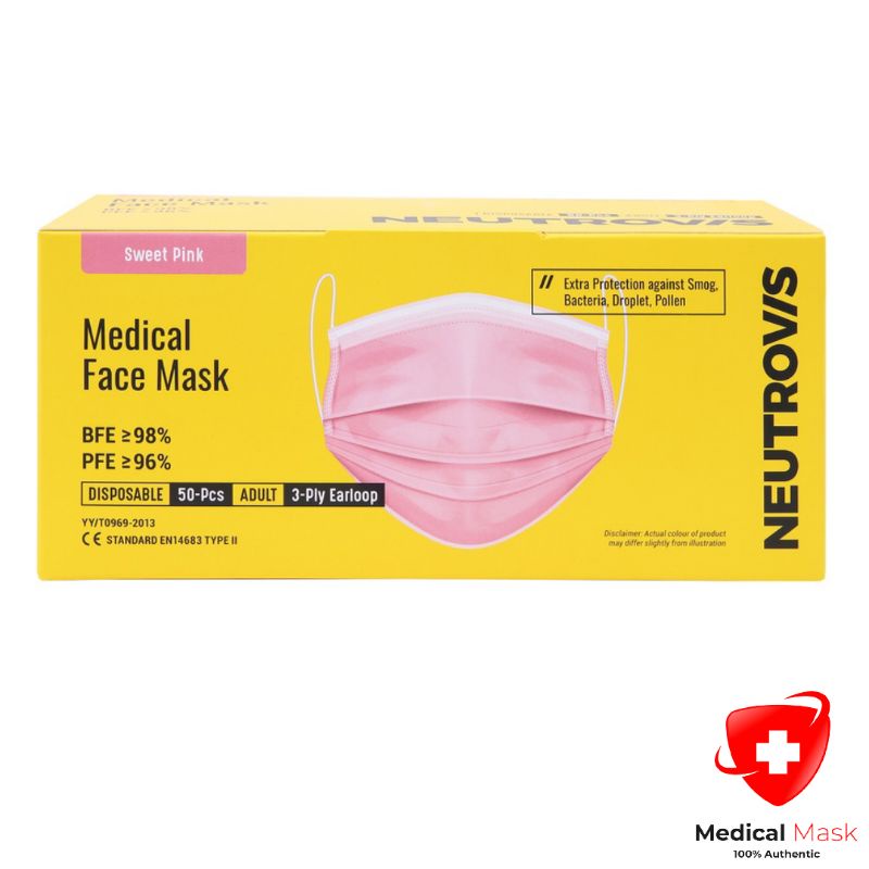 Neutrovis Sweet Pink Medical Face Mask / Neutrovis Sweet Pink 3PLY