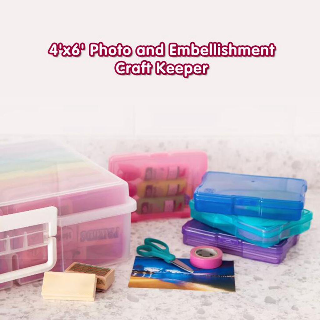 [lovoskiMY] Plastic Photo Storage Organizer Box Case, Photographs and