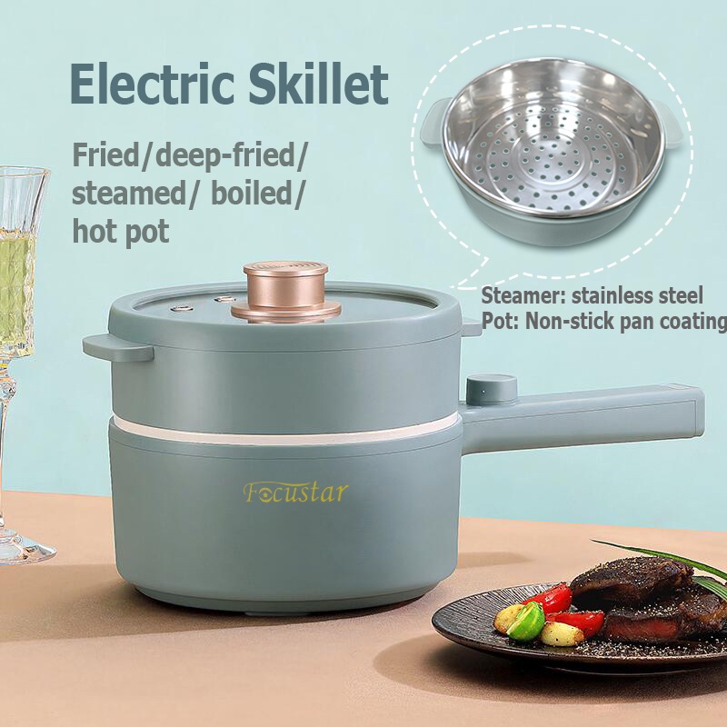1.5L Electric Cooker Electric Steamer Pot Noodle Pot Electric Frying