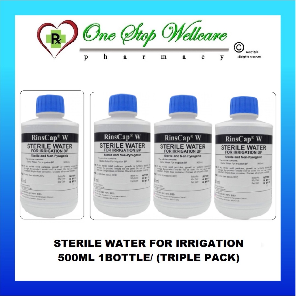 STERILE WATER FOR IRRIGATION 500ML 1BOTTLE/ (TRIPLE PACK) (EXP 05/2026