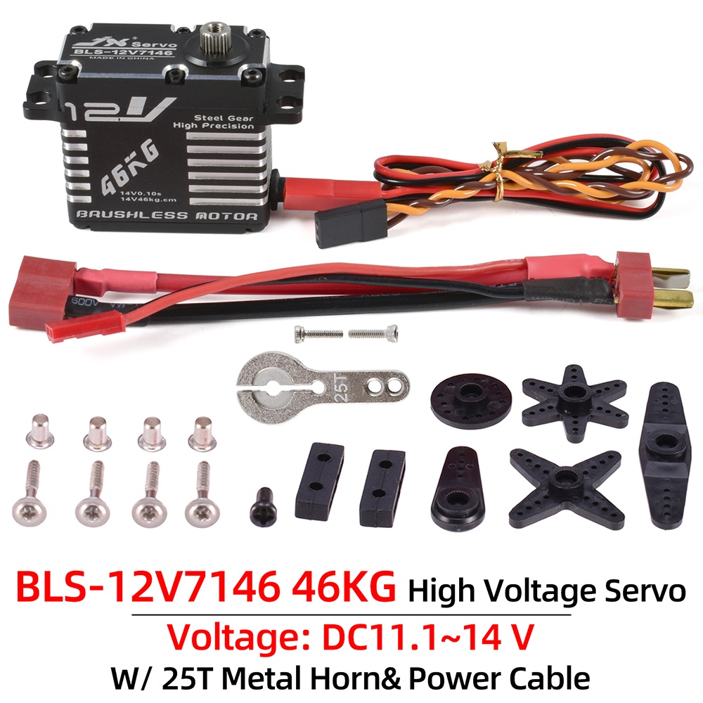 JX Waterproof Servo BLSHV7146MG 46KG BLSHV7132MG 32KG Brushless Servo Digital Steel Gear