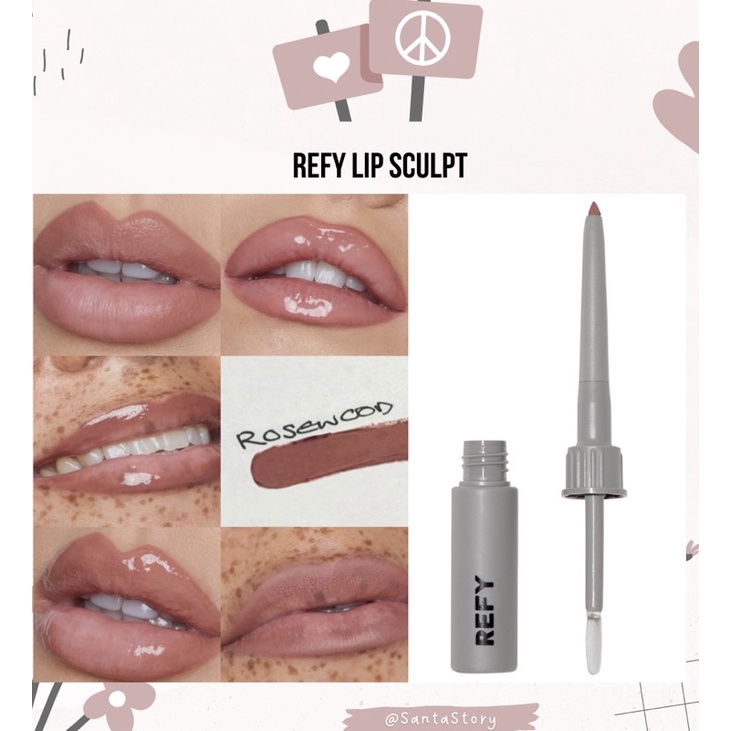 Refy Lip Sculpt lip liner setting Refy Beauty Sepia Fawn Rosewood