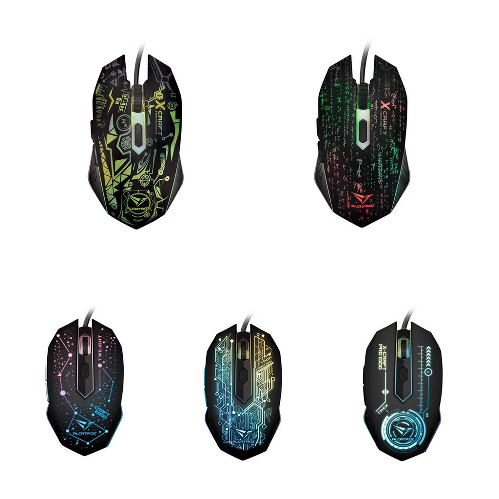ALCATROZ XCraft Pro Gaming Mouse (Noiz Z8000/Quantum Z7000/Trek 1000