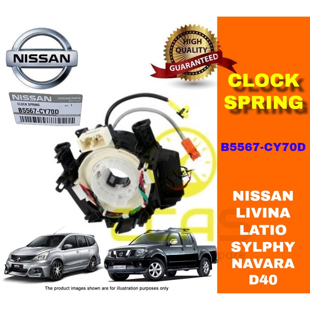 100ORIGINAL NISSAN LIVINA LATIO SYLPHY NAVARA D40 CLOCK SPRING