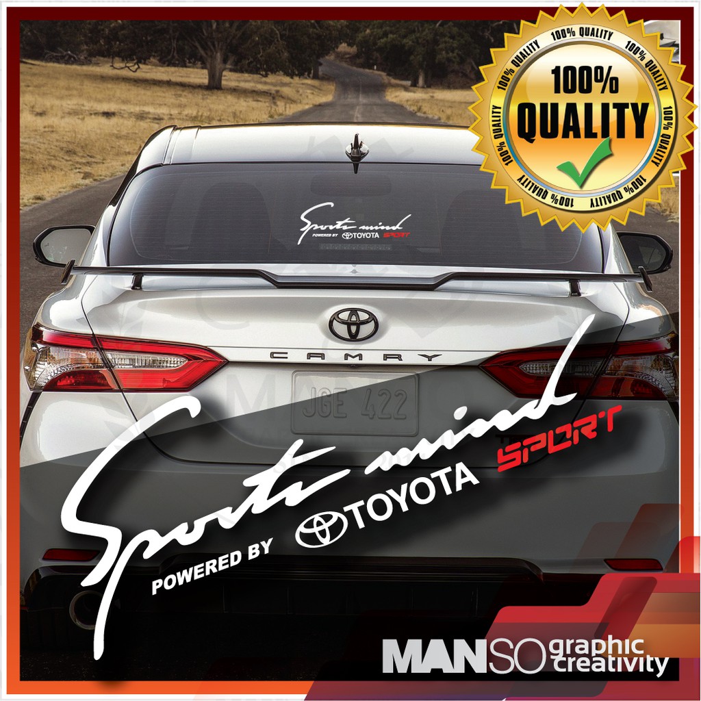 NEW Design Sport Mind Car Sticker Toyota Vios Camry Rav Hilux Altis