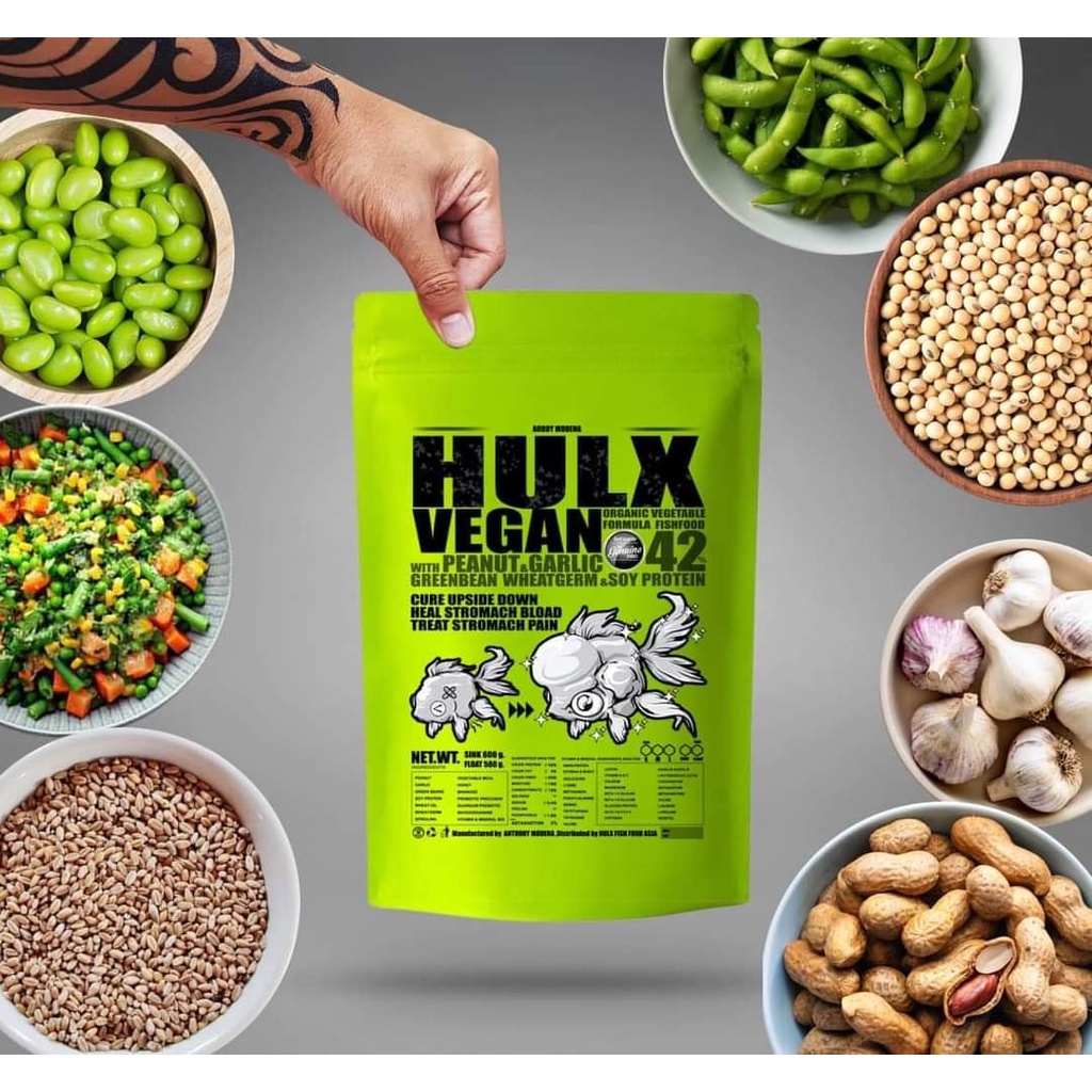 HULX VEGAN Vegetable Formula Fish Food 42 All Plant Protein 500g