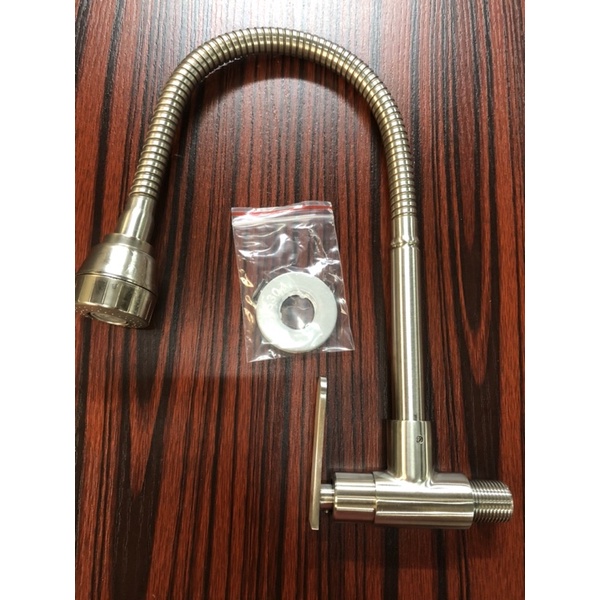 SSUS304 Stainless steel flexible walk sink tap/flexible pillar sink tap