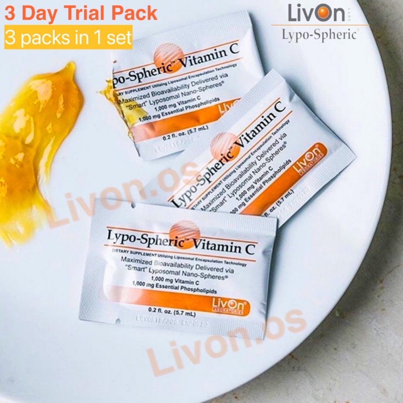 [3 day Trial Pack] Livon LypoSpheric Liposomal Lipo Vitamin C 1000mg