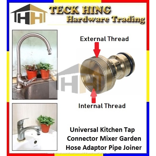 Universal Kitchen Tap Connector Mixer Garden Hose Adaptor Pipe Joiner Fitting for Basin Tap