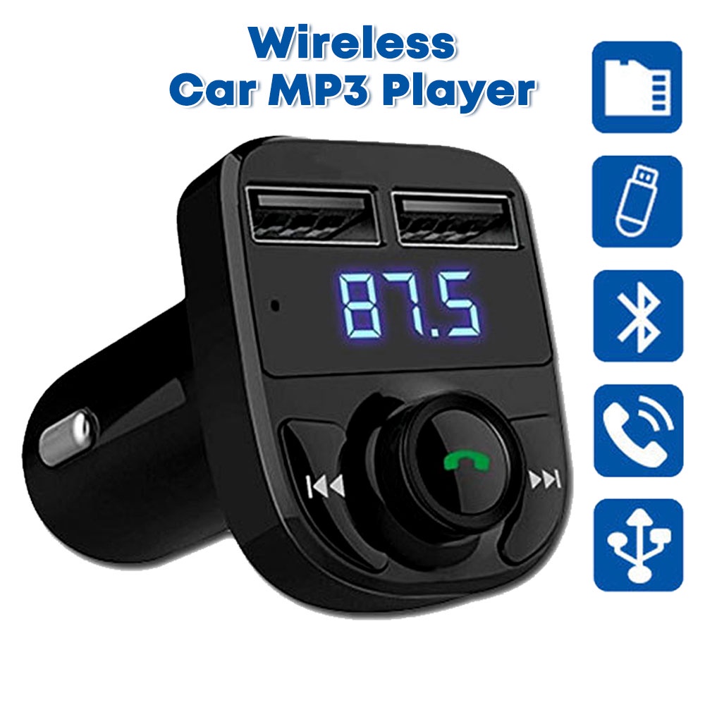 Bluetooth 3.1A MP3 Player Quick Charge Dual USB Wireless Handsfree Car