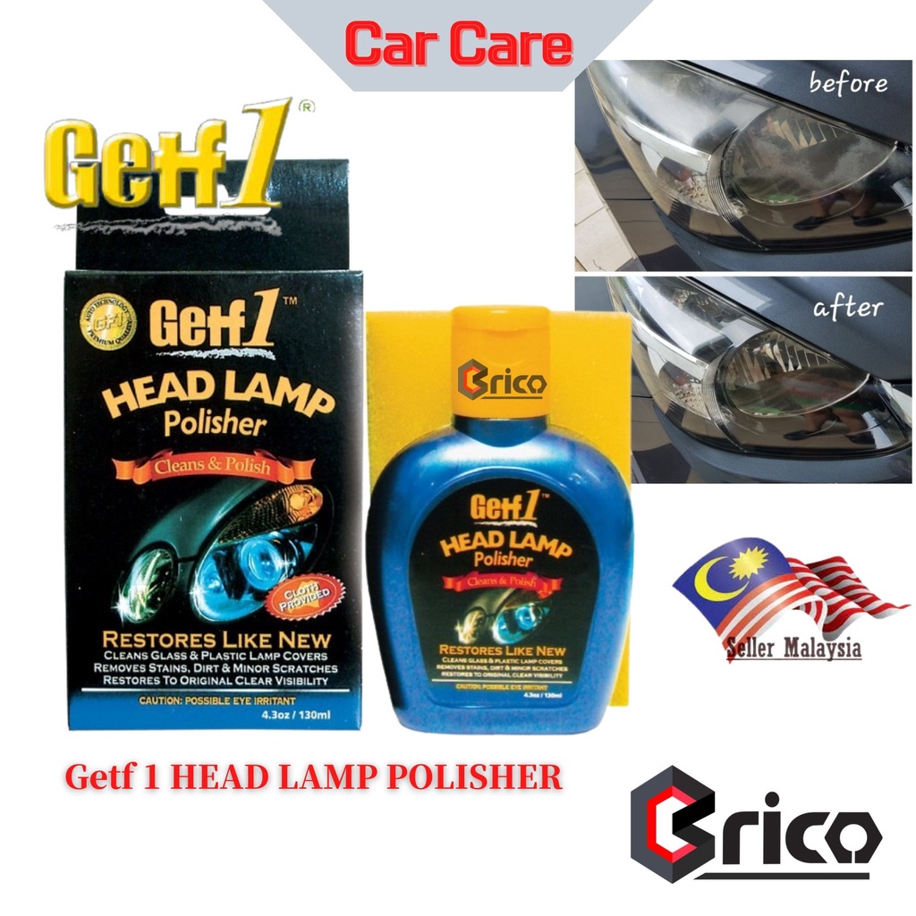 Getf1 Car Care Head Lamp Polisher 130ml Pengilat Lampu Kereta Shopee Malaysia