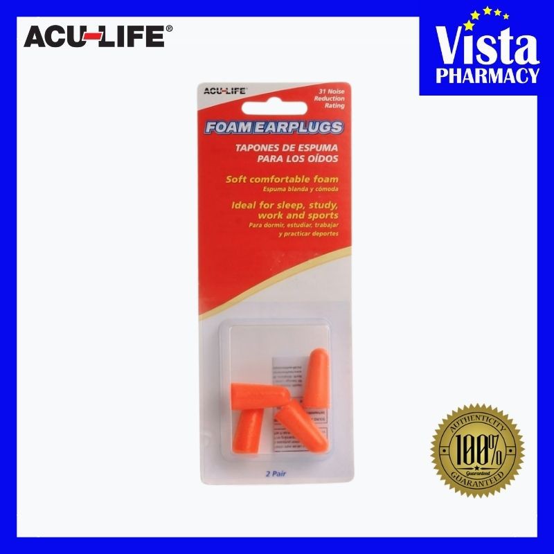 Aculife Foam Ear Plugs (4 pieces) Plag Telinga Shopee Malaysia