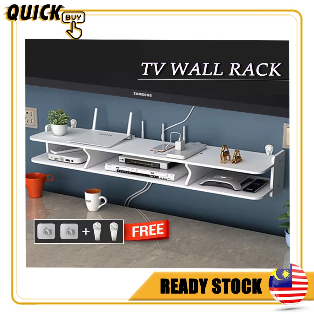 QuickBuy WF020 TV Wall SetTop Box Rack Router Storage Box for TV Rack TV Console Furniture