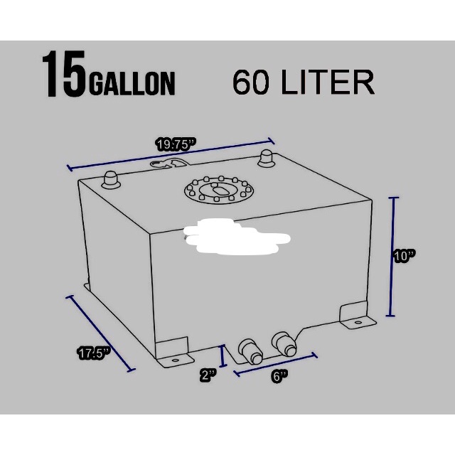ARC Fuel Surge Tank 10 20 30 40 50 60 Liter Plastic Cap with Fuel Lever
