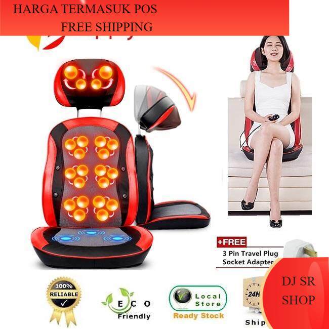 Multi Function Electric Home Body Heating Therapy Massage Cushion Chair Pad Shopee Malaysia