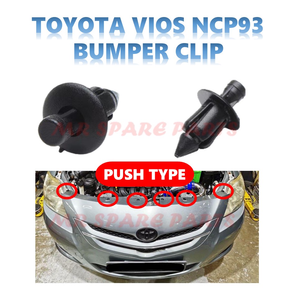 TOYOTA VIOS NCP93 20072013 FRONT BUMPER CLIP (OEM) Shopee Malaysia
