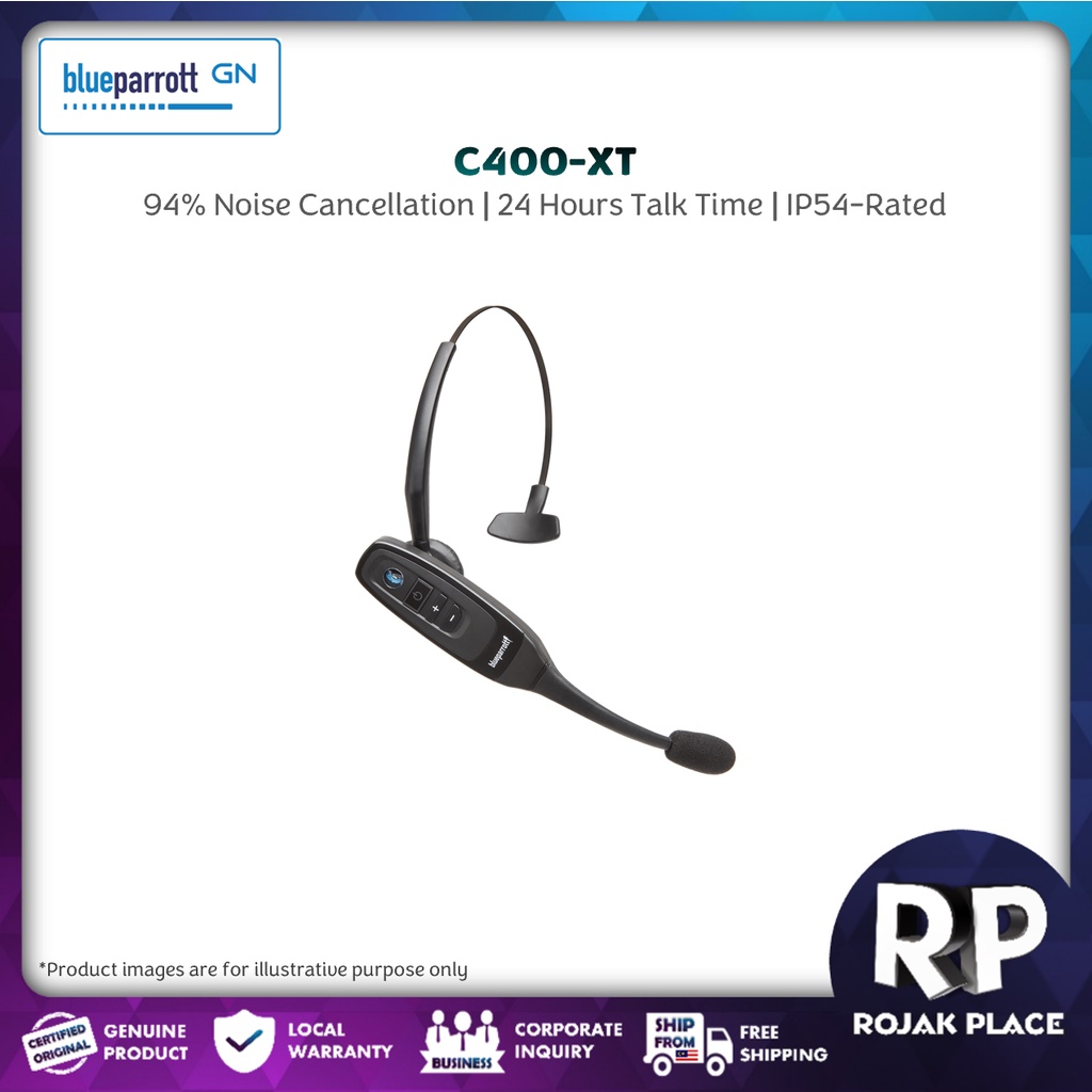 Blueparrott C400-XT VXi In Ear Headset Wireless Industrial Bluetooth