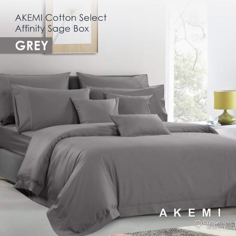 AKEMI Affinity Sage Box Fitted Bedsheet Set 880TC (Super Single/Queen
