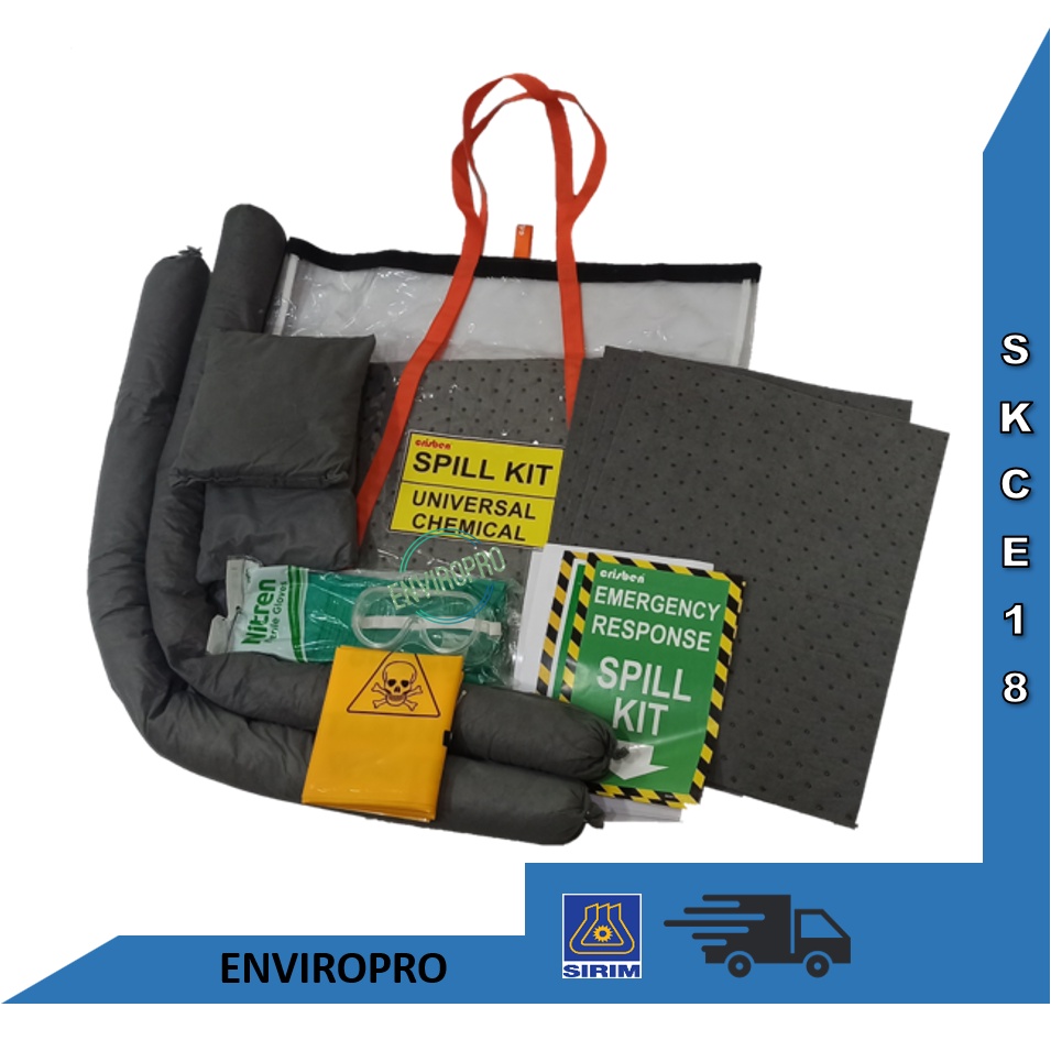 SKCE18 Crisben Economical Universal Chemical Spill Kit Bag Shopee Malaysia