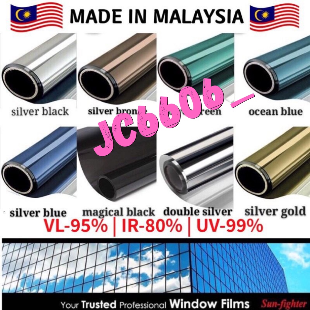🔥Ready Stock🔥 Tinted Rumah UV Hitam / UV Black Window Tinted Film / Tint Tingkap / Window Tint