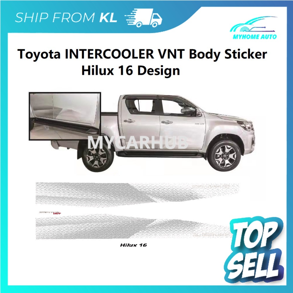 Toyota Hilux INTERCOOLER VNT Original Design Car Side Body Sticker Hilux 16 Shopee Malaysia