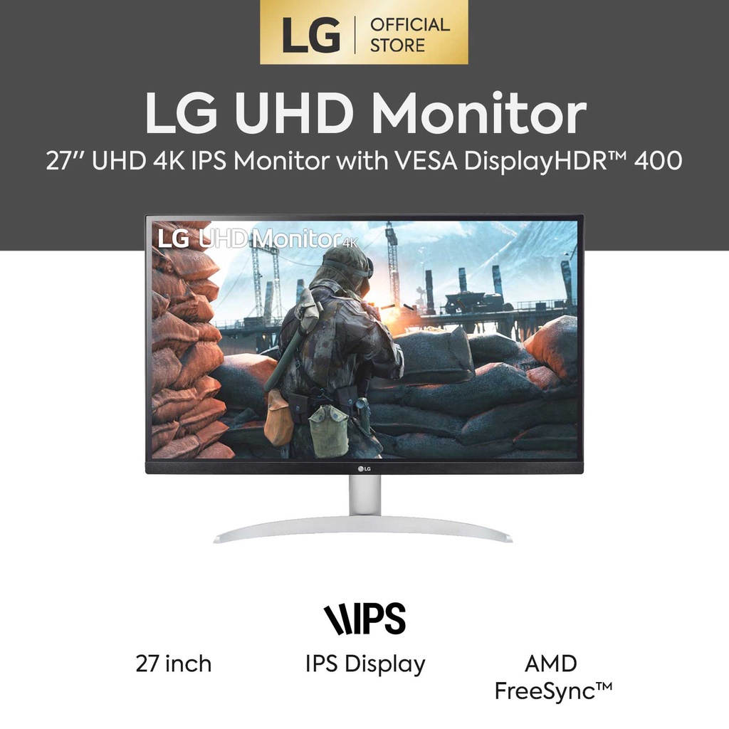 LG 27" 27UP600 UHD 4K 60HZ IPS HDR400 FreeSync UltraFine Monitor Shopee Malaysia
