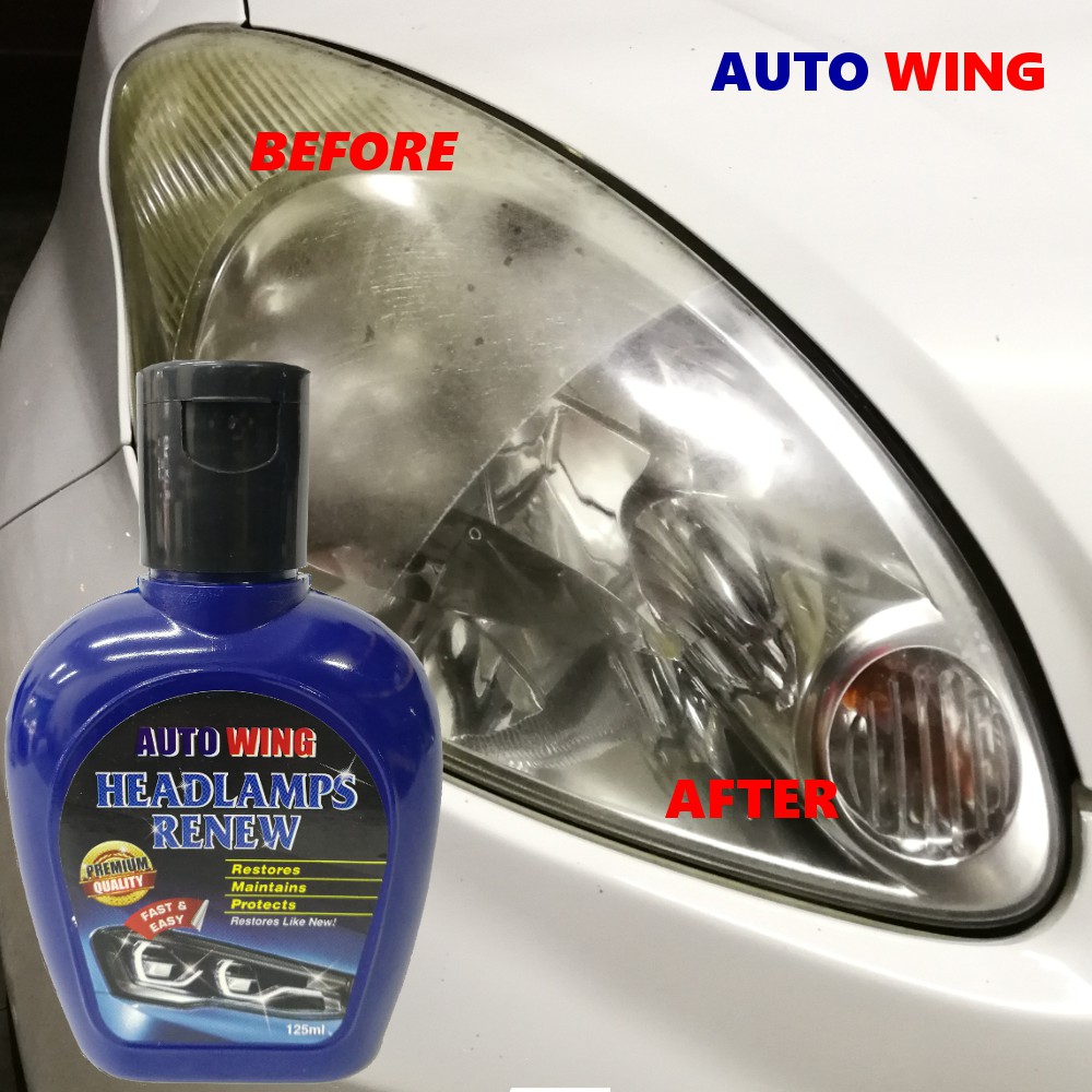 AUTO WING Car Headlamp Body Repair Renew Restore Polish Protect Liquid Wax Pengilat Lampu Kereta