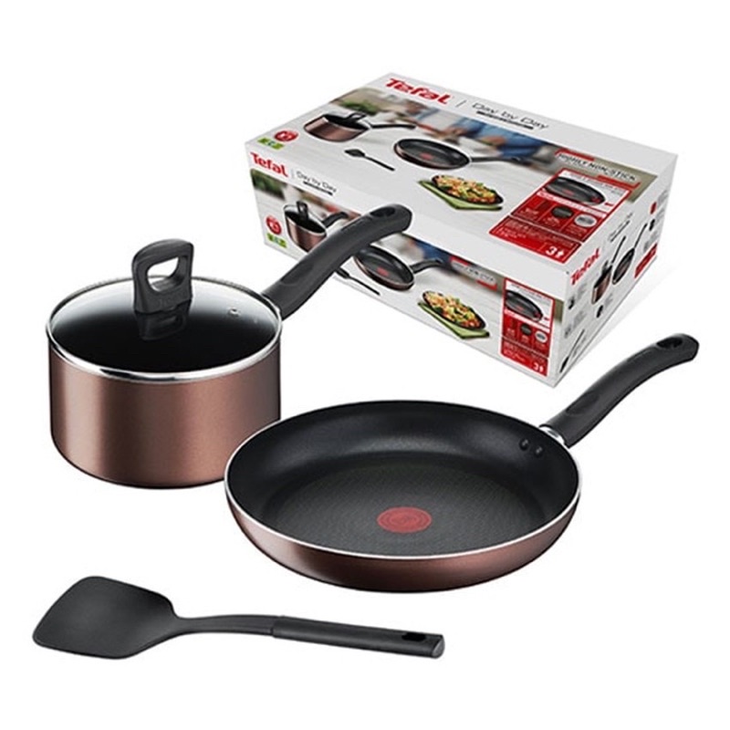 Tefal Pan Set NonStick Coating Surface Can Be Used With All Types Of