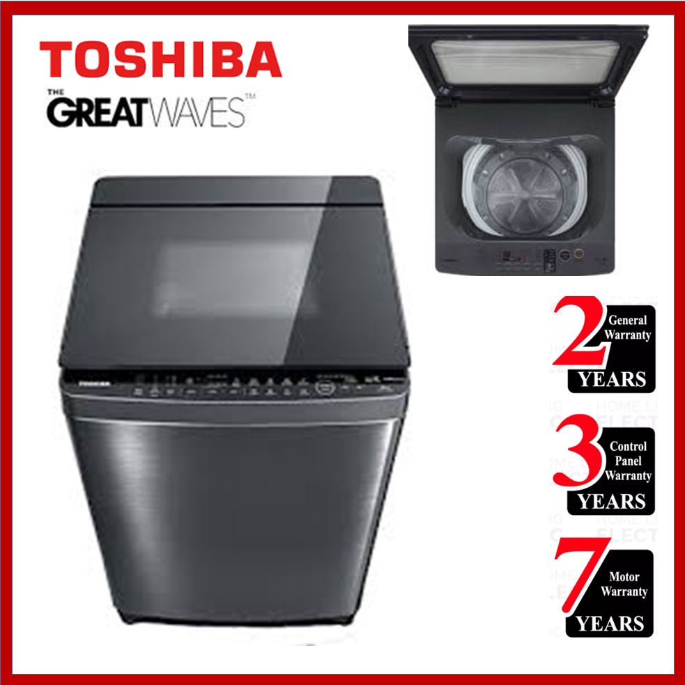Toshiba Washing Machine 7.0kg Fully Auto AWJ800AM Glass Door Soft
