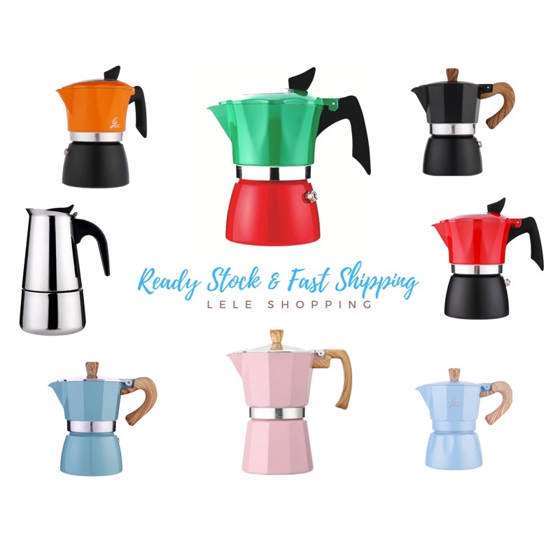 LELE Premium Moka Pot Italian Coffee Maker Bialetti Brikka Inspired