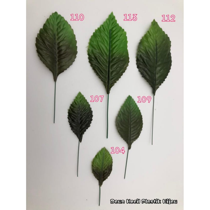 100PCS Plastic Green Leaves Daun Kecil Plastik Hijau code