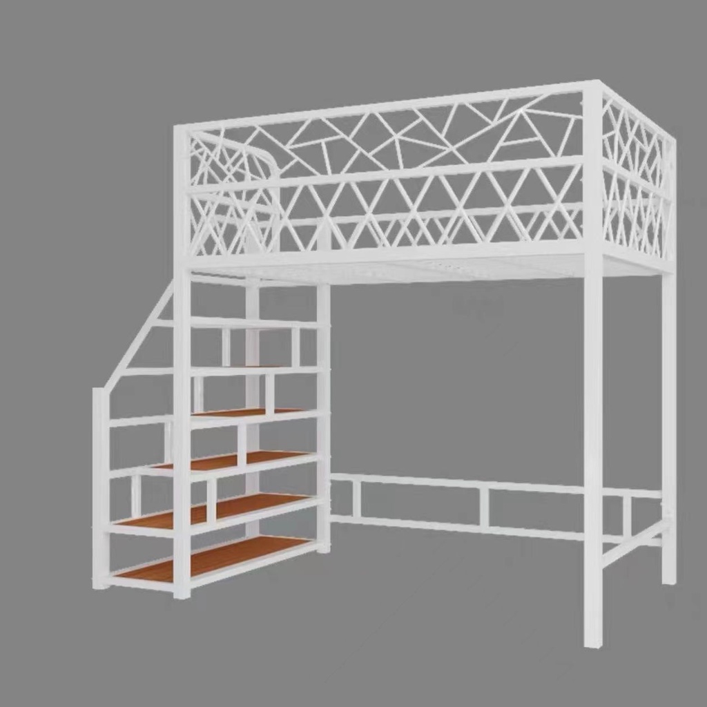 Elevated bed bed under table simple up and down bed small apartment
