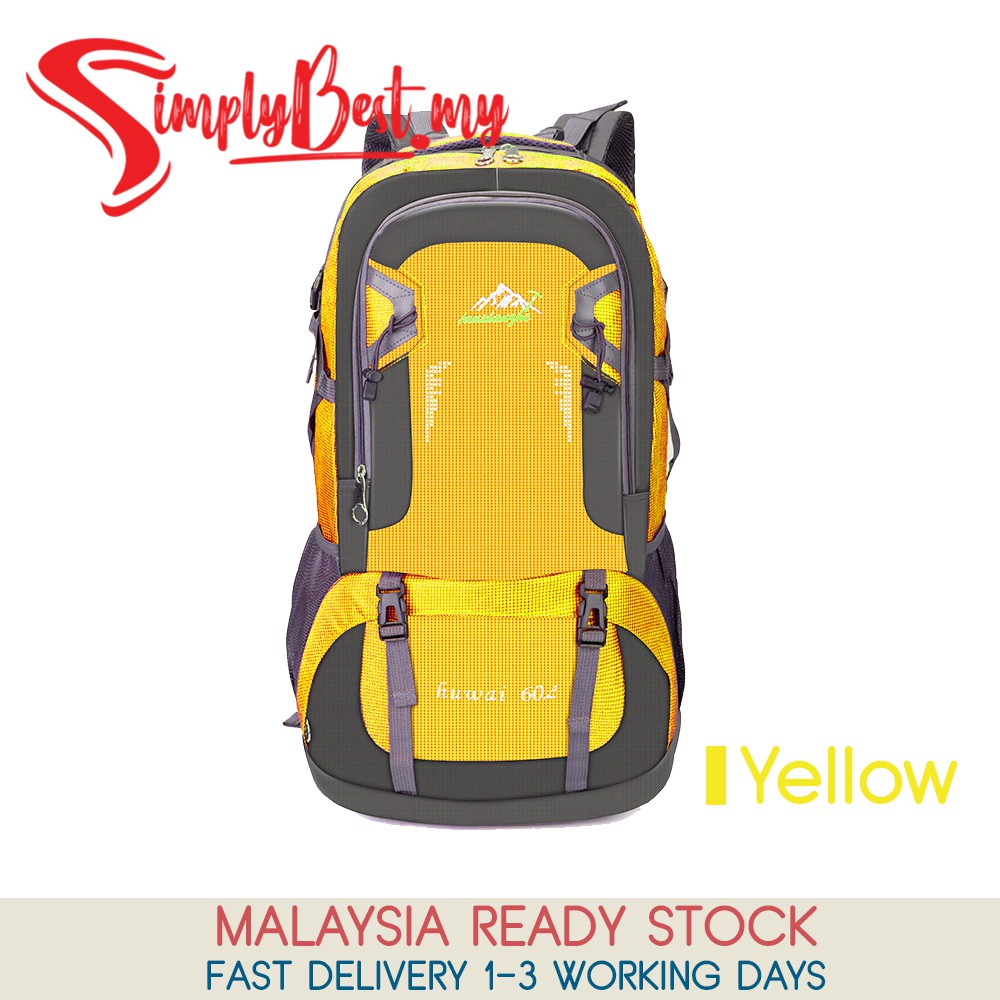 SIMPLYBEST 60L Multipurpose Backpack Hiking Outdoor Backpack Travel